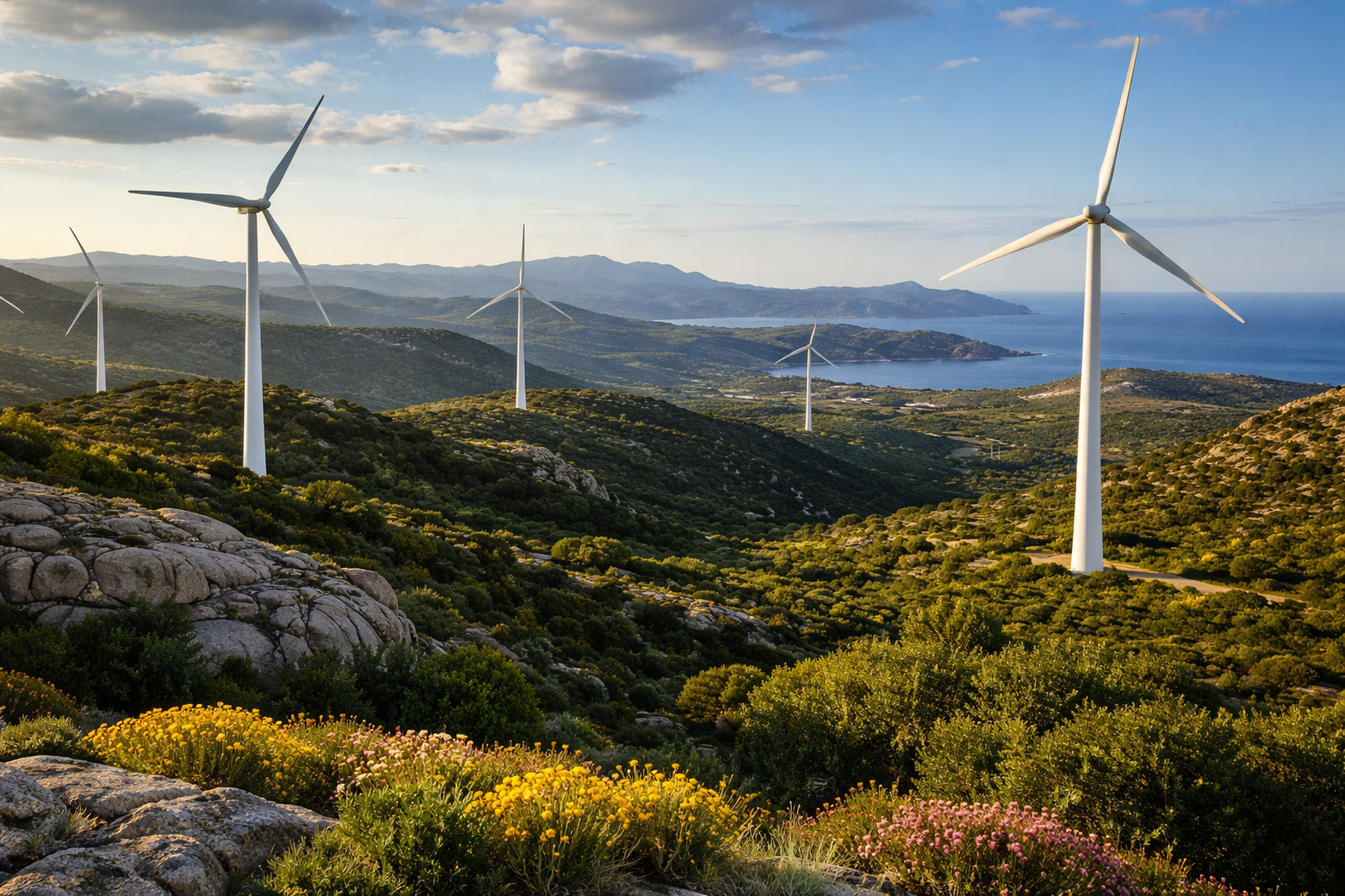 Eolico in Gallura, tra nuovi impianti e proteste: cresce il confronto sul futuro energetico