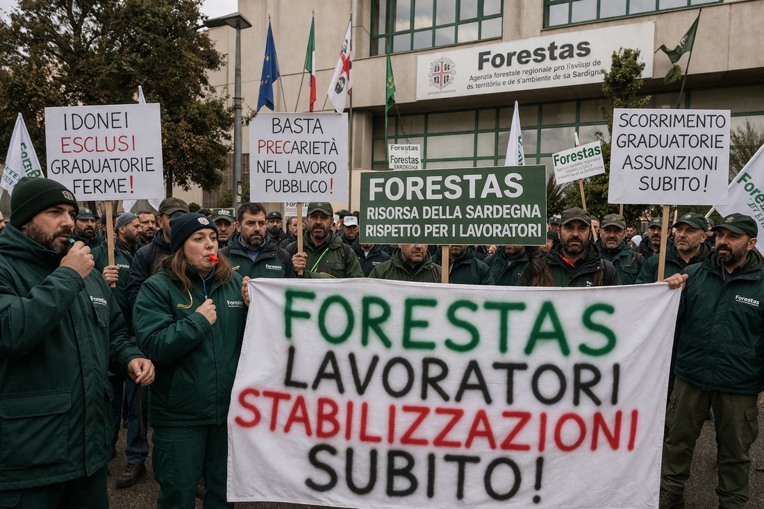Forestas, lavoro pubblico e graduatorie bloccate: cresce la tensione