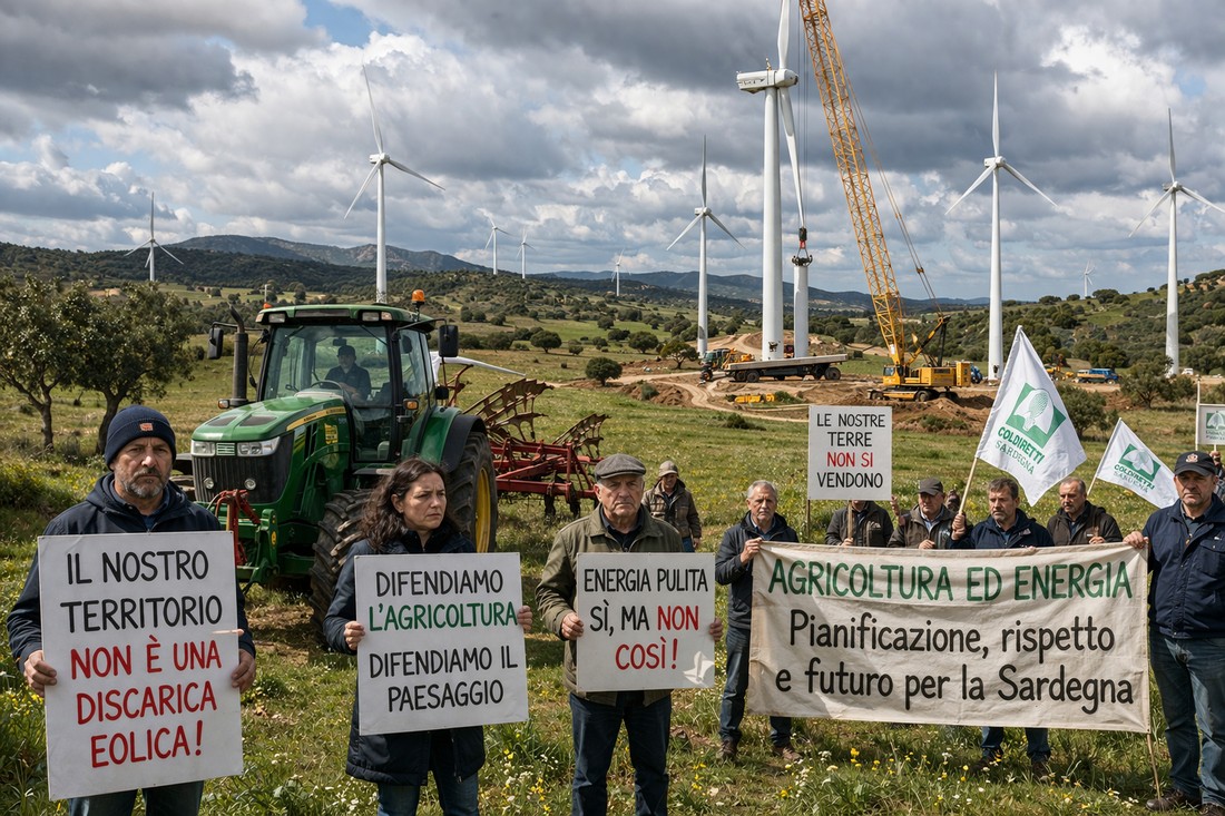 Eolico e agricoltura: in Sardegna cresce lo scontro sul futuro del territorio