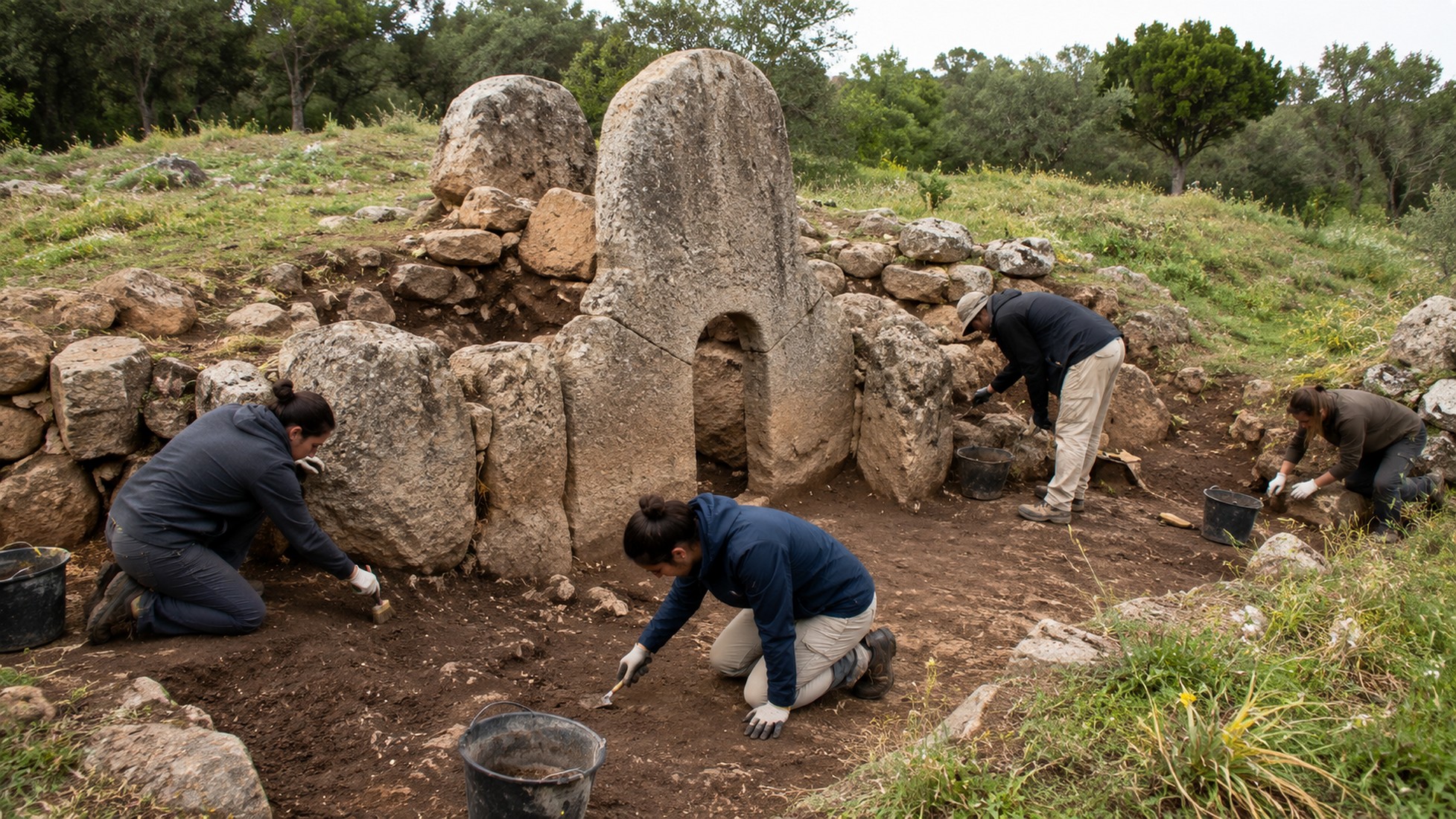 Bortigali, una tomba dei giganti riemerge dalla vegetazione: eccezionale stato di conservazione